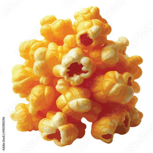 popcorn isolated on white background