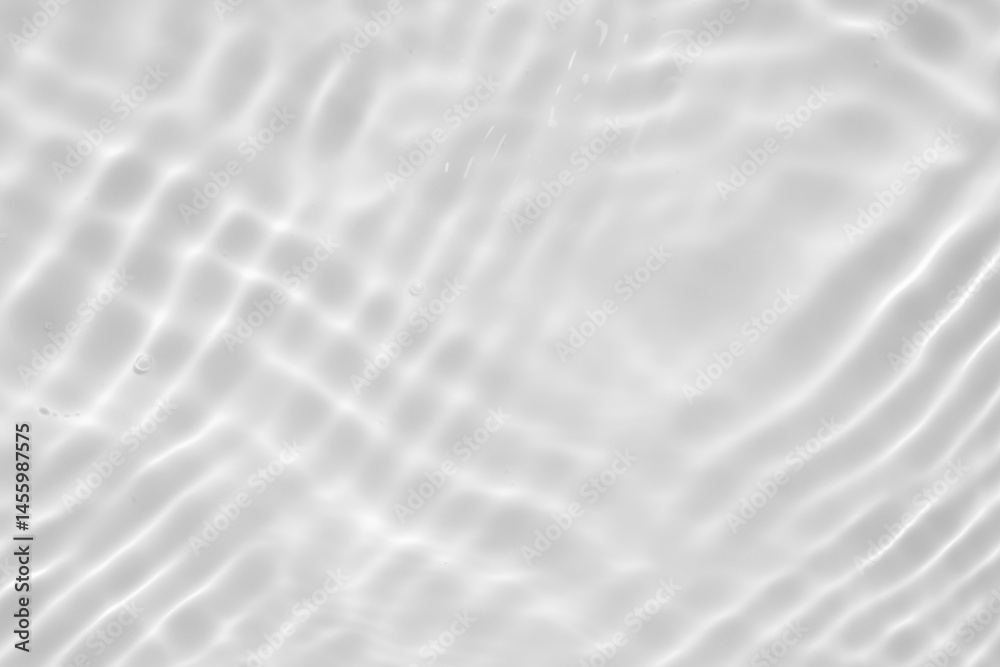 Fototapeta premium Abstract white transparent water shadow surface texture natural ripple background
