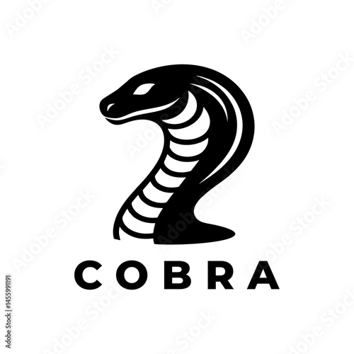 Cobra Silhouette Exotic Venomous Snake Illustration Vector Art Predator Deadly Reptile Wild Animal Jungle Wildlife Dark Shadow Coldblooded Mysterious Hood Nature Sleek Profile