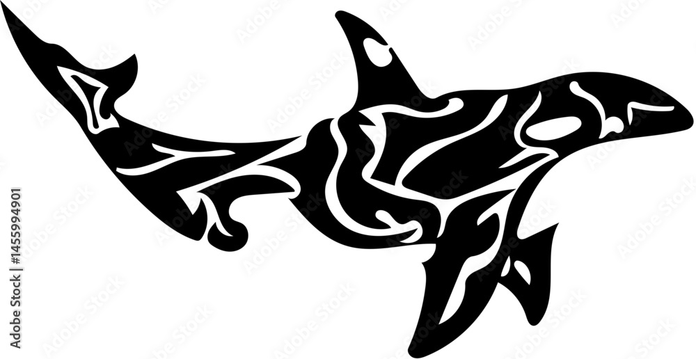 Obraz premium Silhouette of whale 