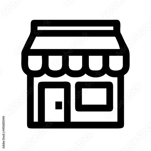 shop storefront silhouette on transparent background for web and graphic design