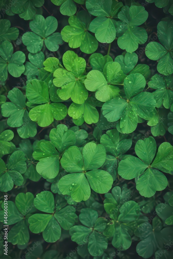 Close-up of vibrant green clover leaf background, countryside, eco, botany Close-up of vibrant green clover leaf background, countryside, eco, botany