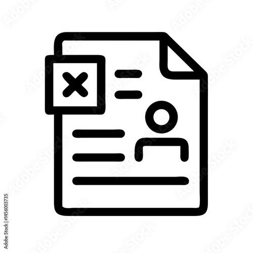 tax document silhouette on transparent background for web and graphic design