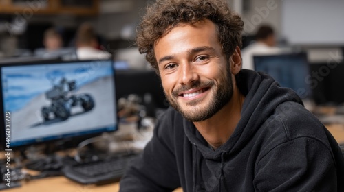 Student smiling at camera