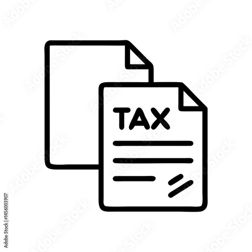 two pages with tax info on transparent background for web and graphic design
