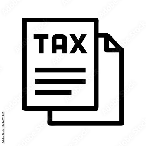 two pages with tax info silhouette on transparent background for web and graphic design