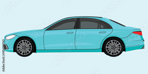 Realistic Car, Pickup and Vehicle Vector Illustration