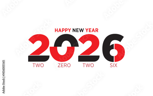 Happy New Year 2026 Greeting Design