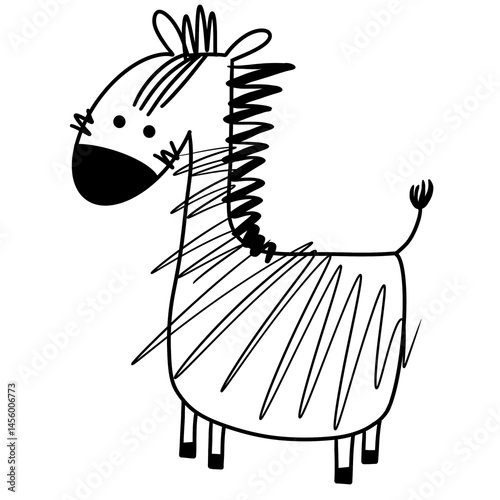 Colorful hand-painted cartoon horse pattern seamless stickers miscellaneous wrapping paper fashion clothing, men and women children education
