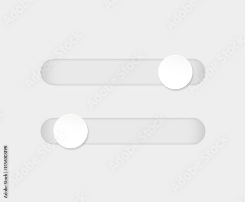 Scrollbar element button. Navigation element. Frontend control on white. Vector