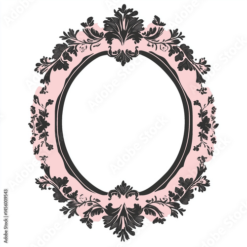 cadre de couleur roses et noire 