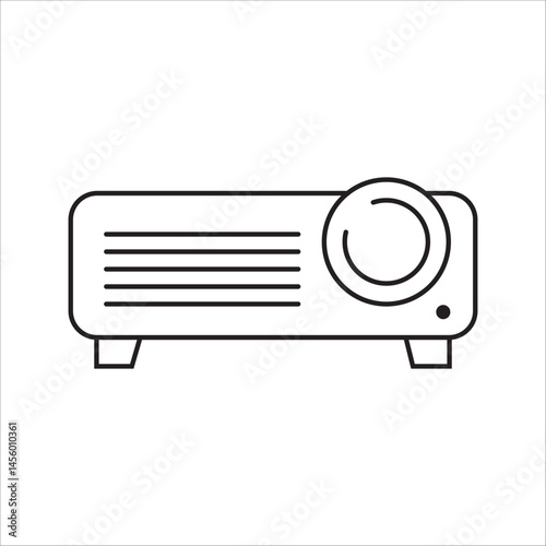 Projector icon. Projector for video, cinema and presentation. Isolated vector sign. on white background