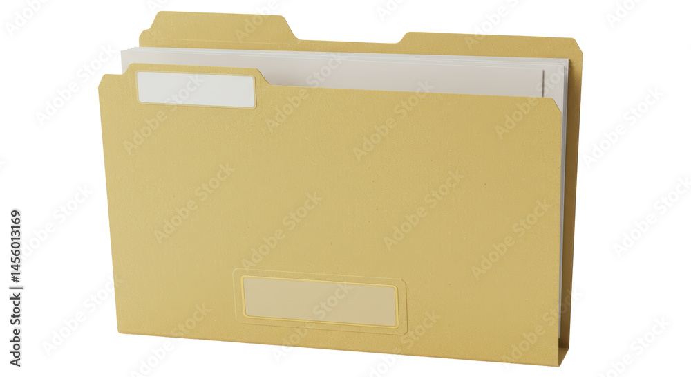 Isolated Manila Folder with Labels Isolated Manila Folder with Labels