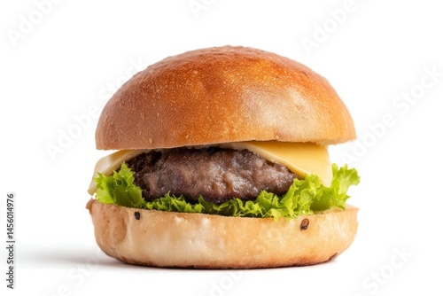Juicy cheeseburger indulgence with crisp lettuce, celebrating International Burger Day, culinary delight, comfort food, pop-culture nostalgia feast