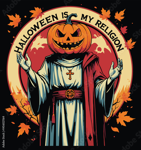 Halloween T shirt design vector .
