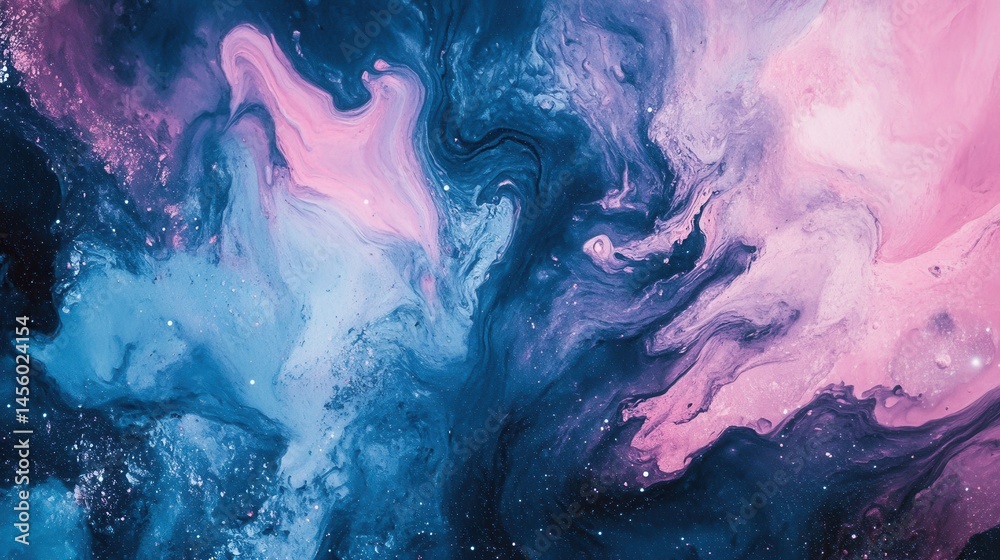 Fototapeta premium Cosmic Fluid Art Abstract Galaxy Painting Texture