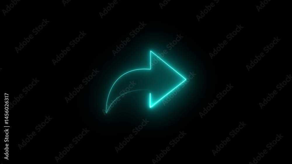Abstract beautiful neon arrow icon animation. 4k Abstract beautiful neon arrow icon animation. 4k