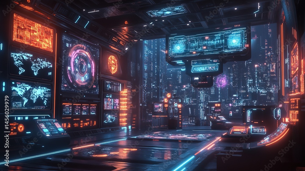 Fototapeta premium A futuristic digital gaming ecosystem powered by NFT transactions