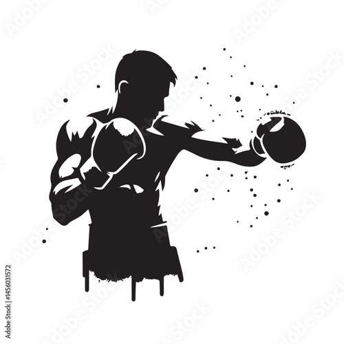 Silhouette Designs of Fierce Boxers