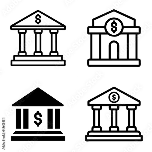 bank icon set
