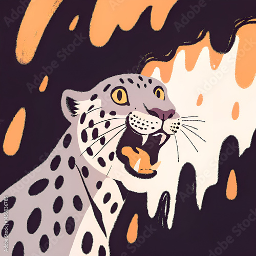 vector illustration of a leopard