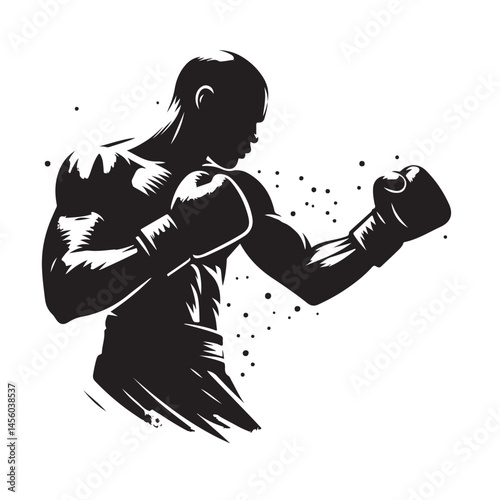 Silhouette Designs of Fierce Boxers