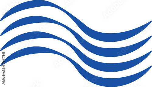 Air , water waves line icon. Simple wind, breeze, outline signs, weather symbol isolated on transparent backgrounds, vector  with editable stroke. Various wave art design logo element.