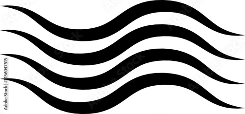 Air , water waves line icon. Simple wind, breeze, outline signs, weather symbol isolated on transparent backgrounds, vector  with editable stroke. Various wave art design logo element.