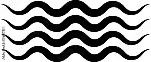 Air , water waves line icon. Simple wind, breeze, outline signs, weather symbol isolated on transparent backgrounds, vector  with editable stroke. Various wave art design logo element.