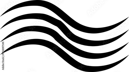 Air , water waves line icon. Simple wind, breeze, outline signs, weather symbol isolated on transparent backgrounds, vector  with editable stroke. Various wave art design logo element.