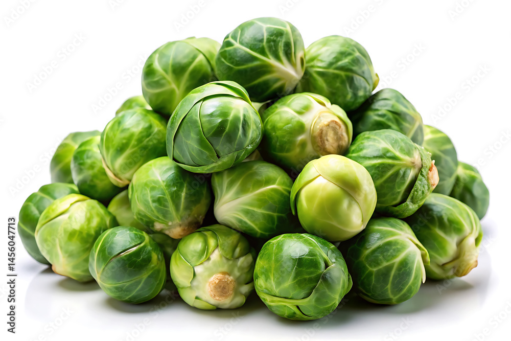 Brussel Sprouts isolated on a white background Brussel Sprouts isolated on a white background