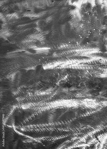 Scratched Metallic Texture Abstract Close-Up Monochrome Minimalist Background Photography