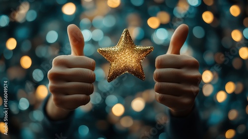 Thumbs Up with Golden Star