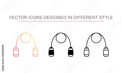 Jump Rope icon design with white background stock illustration
