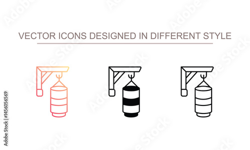 Punching Bag icon design with white background stock illustration