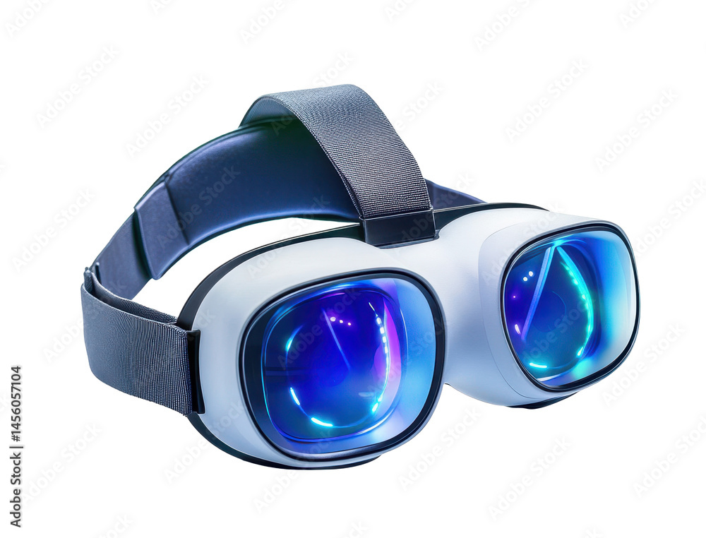 Sleek VR headset with immersive futuristic design