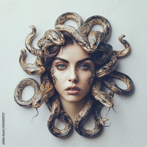head, art, face, tattoo, statue, sculpture, vector, antique, illustration, snake, medusa, women, design, old, symbol, mask