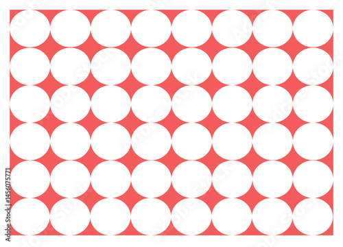 Wallpaper pattern: seamless white circle on a red background 