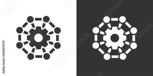 Network icon. Solid glyph series icon