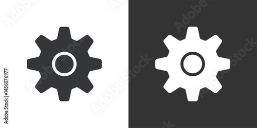 Gear icon. Solid glyph series icon