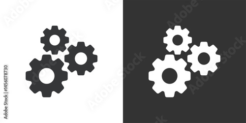 Gear icon. Solid glyph series icon