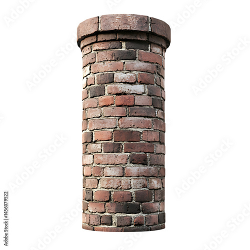Brick chimney pipe cylindrical structure