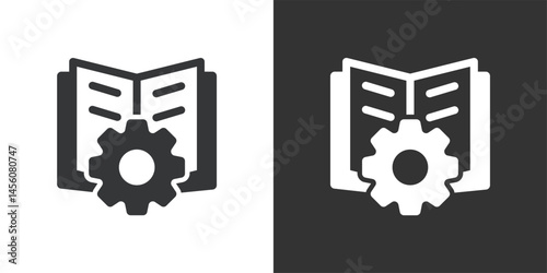 Manual book icon. Solid glyph series icon