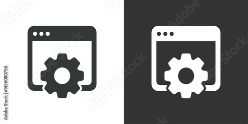 Web maintenance icon. Solid glyph series icon