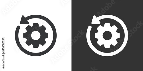 Resetup icon. Solid glyph series icon