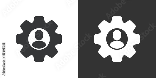 Profile edit icon. Solid glyph series icon