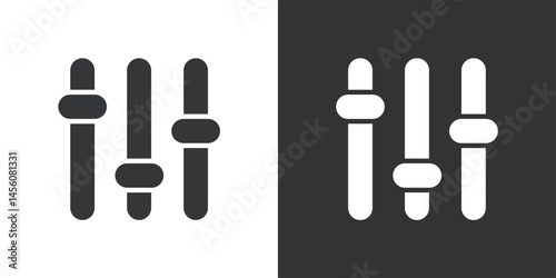 Adjustment icon. Solid glyph series icon