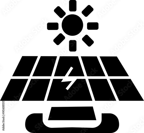 Solar panel icon. power energy. electricity Simple renewable energy solutions cells icon Home, roof pattern. Sun energy battery. environmentally friendly, editable stroke with transparent background