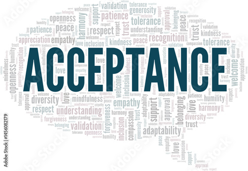 Acceptance word cloud conceptual design isolated on white background.