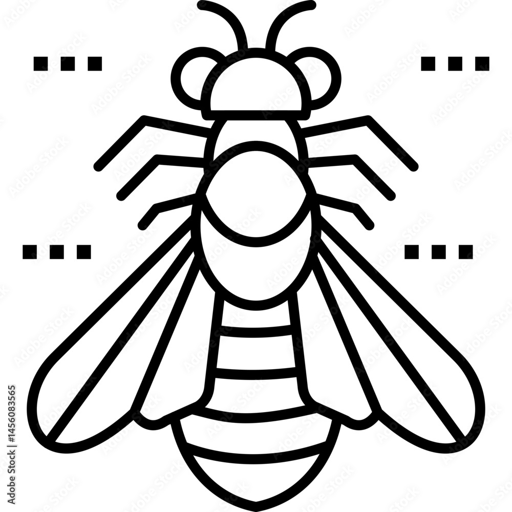 Bee Icon Vector Element